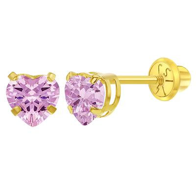 HEART WITH CZ EARRINGS