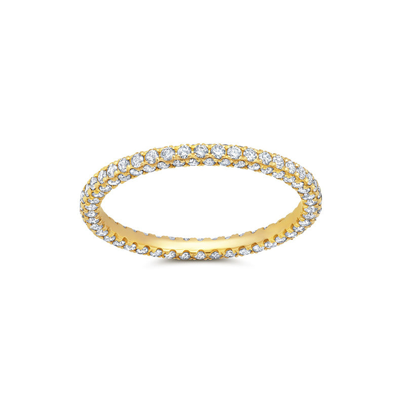 Graziela 14k Yellow Gold 1.00ctw Diamond 3-Sided Eternity Band- WBR-1201295Y
