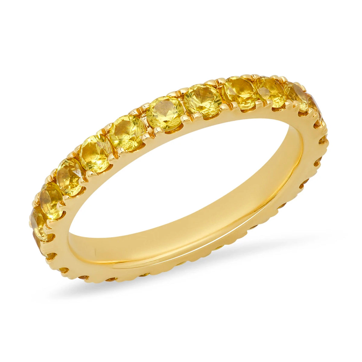 Eriness 14K Yellow Gold Large Yellow Sapphire Eternity Band - SBR23-YG-YS