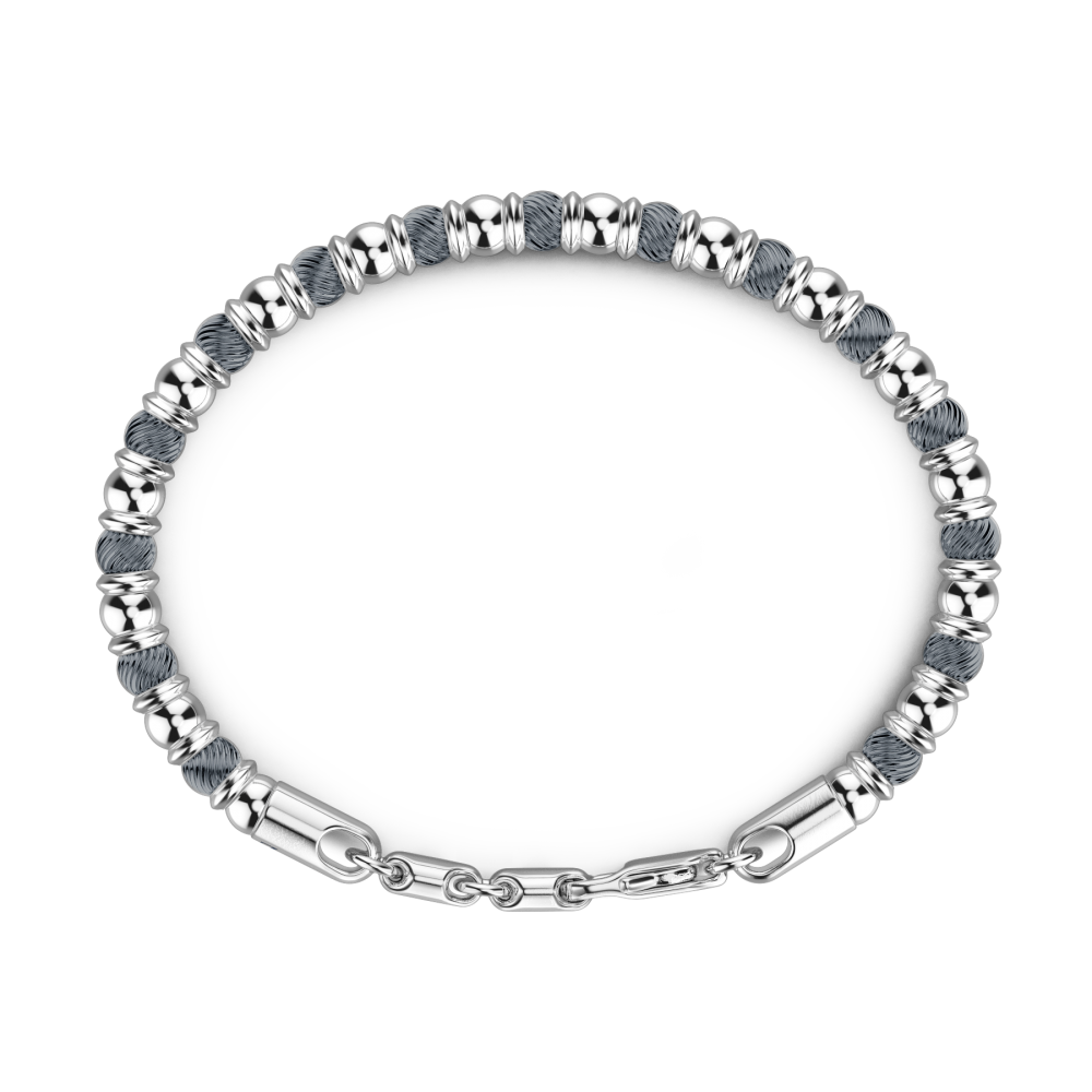 Zancan Soft Silver Beads Bracelet