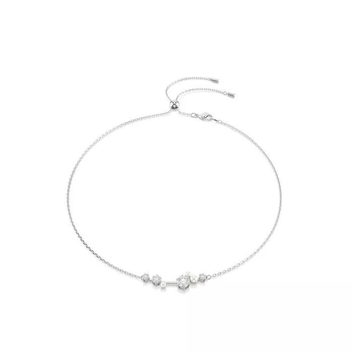 Swarovski® 'Constella Bars' Women's Base Metal Necklace - Silver 5705626