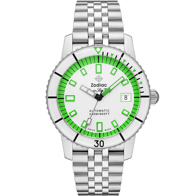 Zodiac Super Sea Wolf 53 Compression Automatic Neon Green SS