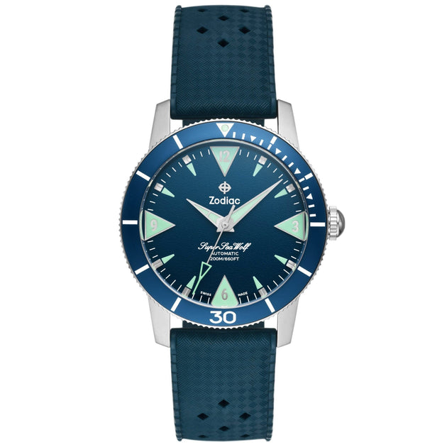 Zodiac ZO9217 Super Sea Wolf Skin Automatic Blue