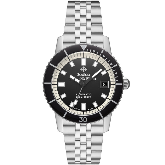 Zodiac ZO9286 Super Sea Wolf Automatic Black SS