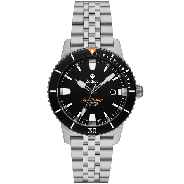 Zodiac ZO9296 Super Sea Wolf Skin Automatic Black