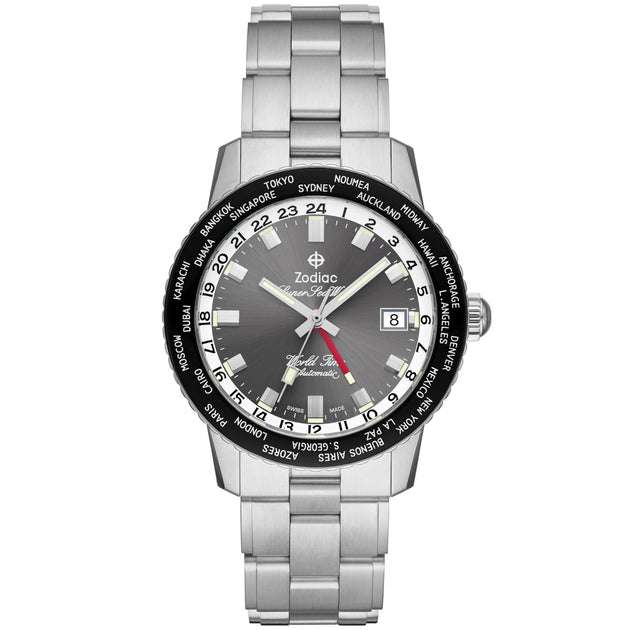 Zodiac ZO9409 Super Sea Wolf Automatic GMT Gray SS Limited Edition