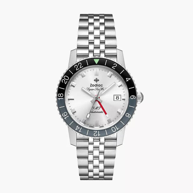 Zodiac ZO9415 Super Sea Wolf GMT Automatic Silver SS