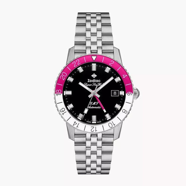 Zodiac ZO9416 Super Sea Wolf GMT Automatic Pink SS